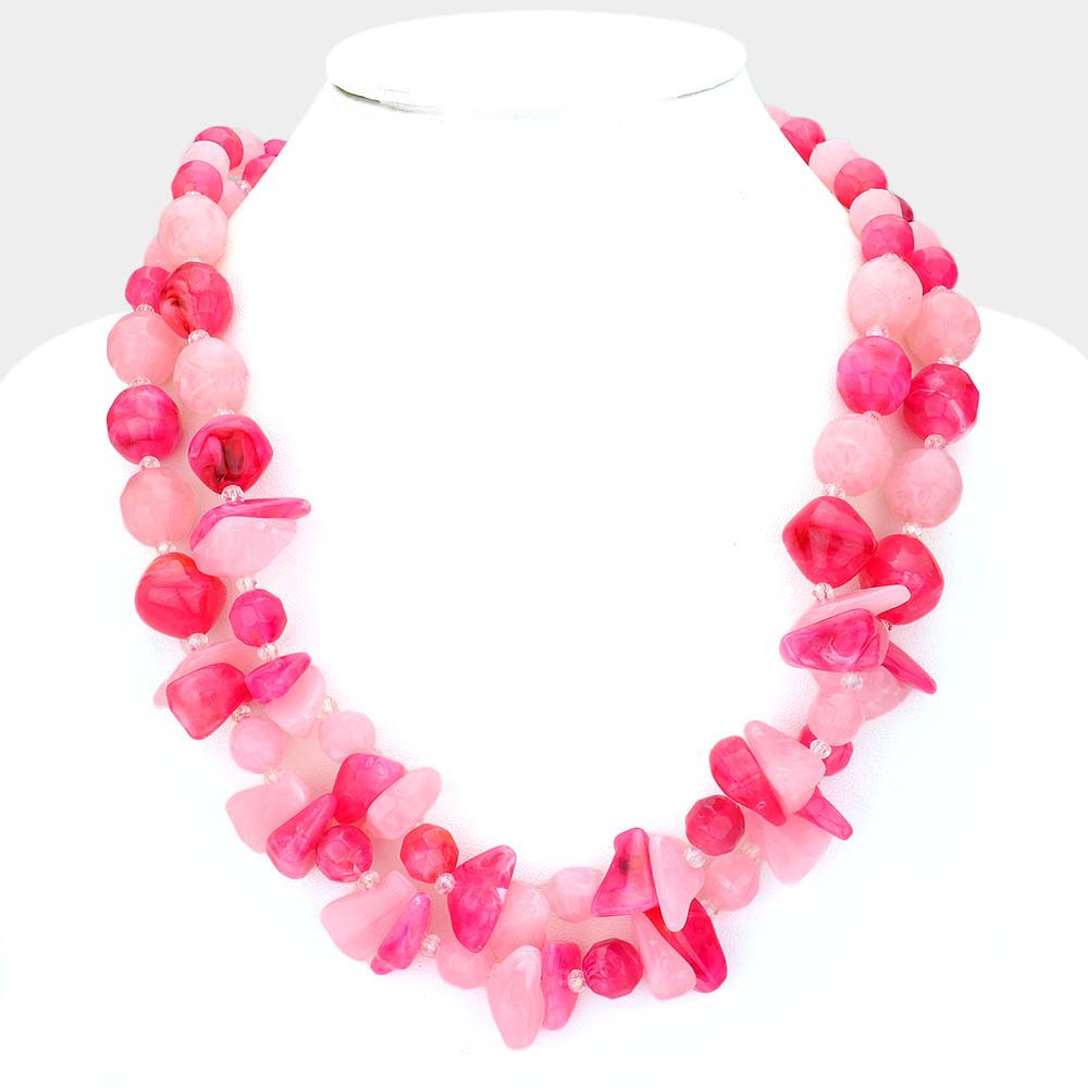 Pink Beaded Necklace