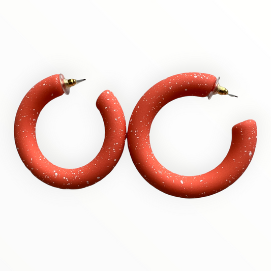 Orange Hoop Earrings