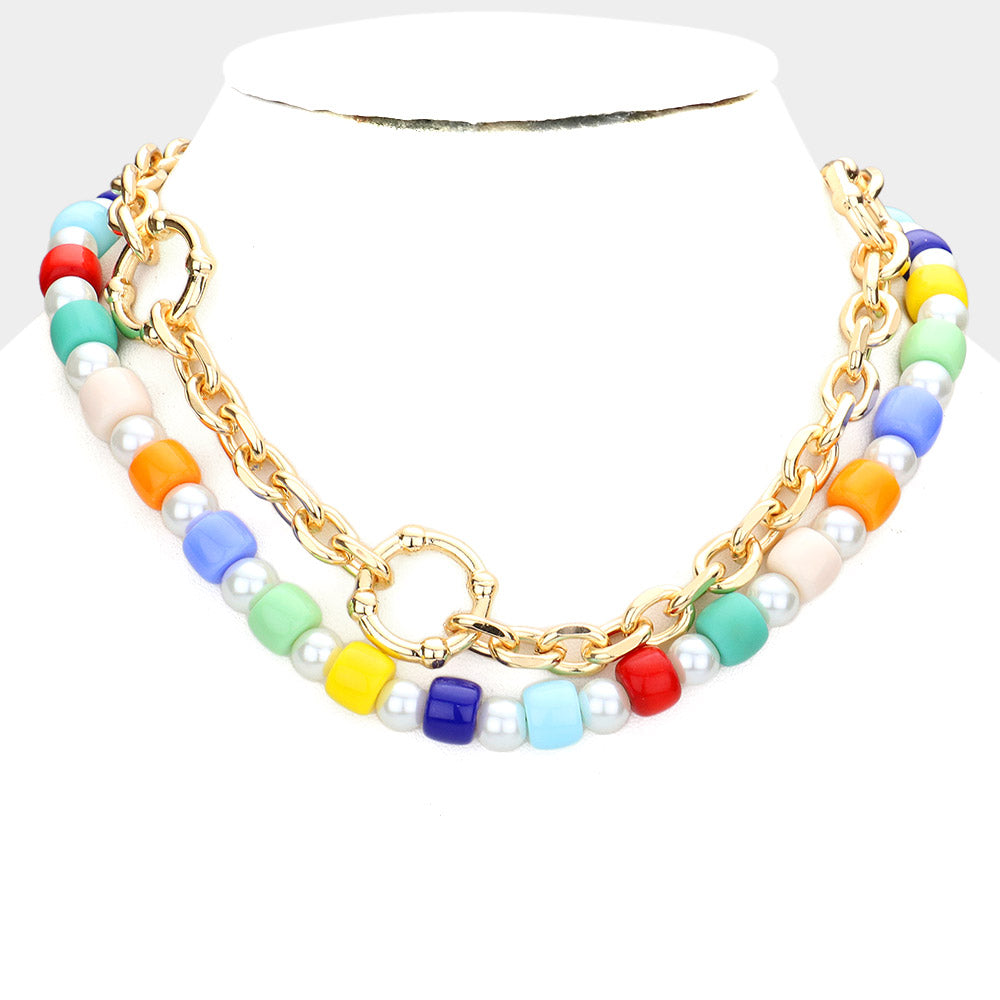 Multicolour Beaded Necklace