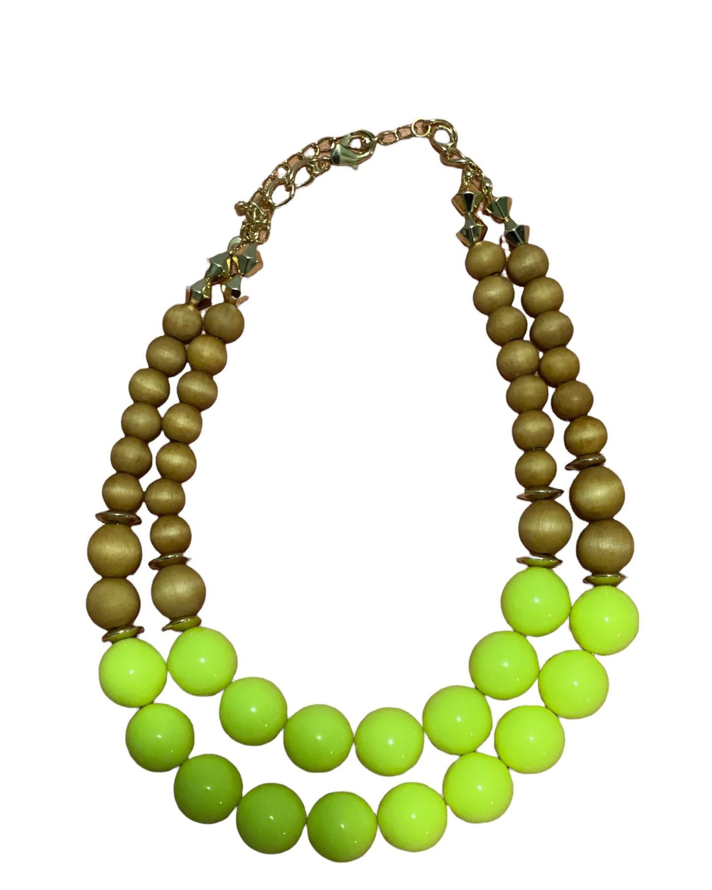 Green & Brown Beaded Necklace