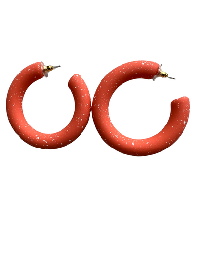 Orange Hoop Earrings