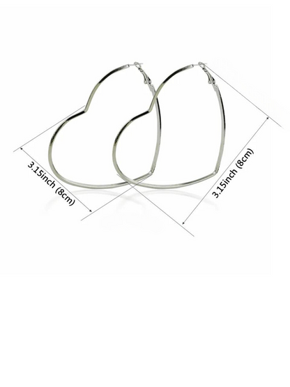 Heart Shape Hoop Earrings